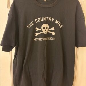 The Country Mile Motorcycle Races Graphic Tee - Black Size Large